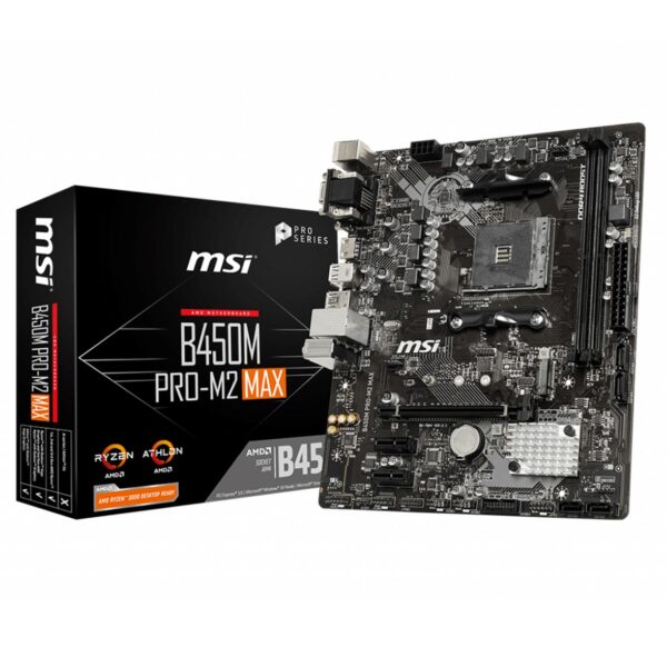 Placa base msi amd b450m pro - m2 max socket am4 ddr4 x 4 2667mhz max 32gb d - sub hdmi  matx