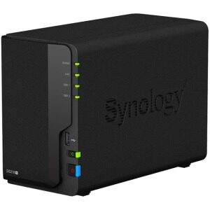 Servidor nas synology disk station ds218+ 2 gb 2 bahias raid ethernet gigabit