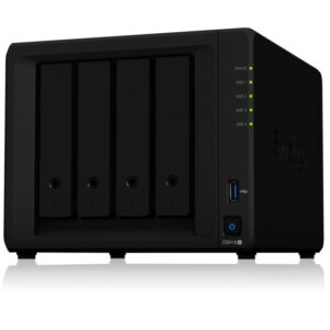 Servidor nas synology disk station ds918+ 4gb 4 bahias  raid  ethernet gigabit