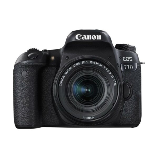 Camara digital reflex canon eos 77d + ef - s 18 - 55 is stm new -  cmos -  24.2mp -  digic 7 -  45 puntos de enfoque -  full hd -  wifi -  nfc -  bluetooth