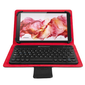 Funda universal + teclado bluetooth phoenix phkeybtcase9 - 10+ para tablet - ipad - ebook 9'' - 10pulgadas - super fina slim - teclado con sujeccion magnetica negra