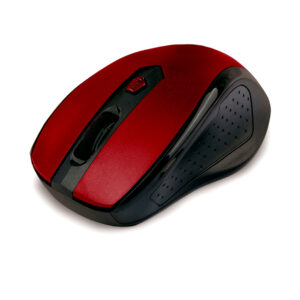 Mouse raton optico phoenix ph516r wireless inalambrico 2.4ghz nano receptor 800 - 1600 dpi 3 botones + scroll rojo