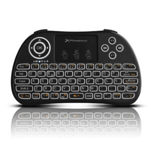 Mini teclado inalambrico wireless 2.4ghz phoenix touchpad multimedia  smart tv - tvbox - android tv - color negro