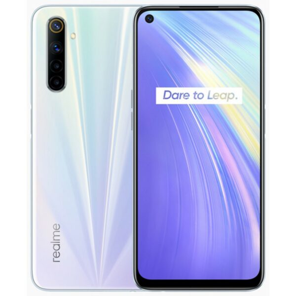 Telefono movil smartphone realme 6 comet white - 6.5pulgadas - 128gb rom - 4gb ram - 64mpx -  16mpx - lector huella