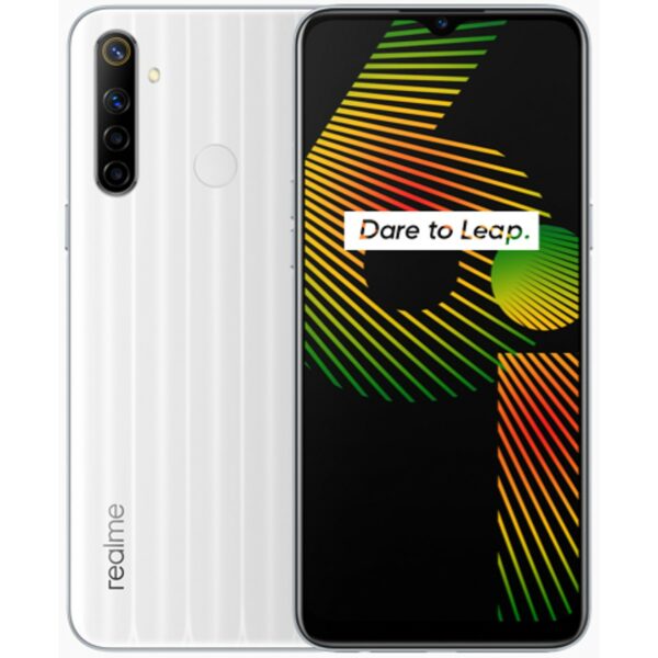 Telefono movil smartphone realme 6i white milk - 6.5pulgadas - 128gb rom - 4gb ram - 48mpx -  16mpx - lector de huella