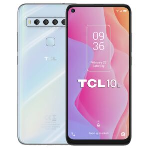 Telefono movil smartphone tcl 10l white - 6.53pulgadas - 64gb rom - 6gb ram - 48+8+2+2mpx -  16mpx - octa core - 4g - dual sim - huella