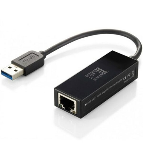 Adaptador usb 3.0 level one a gigabit ethernet rj45 10 - 100  - 1000mbps