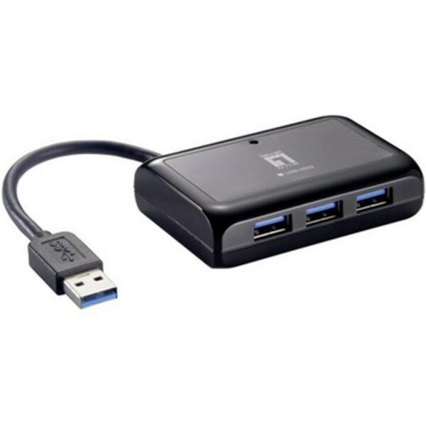 Adaptador de red usb level one + hub usb 3.0 - 3 puertos  -