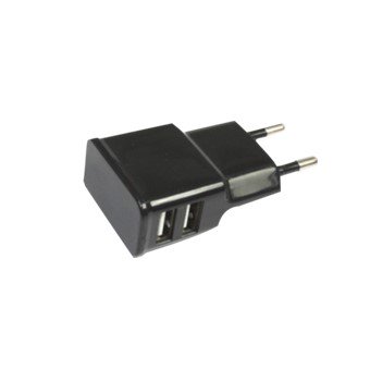 Adaptador cargador de corriente silver ht para ipad y tablet -  2 usb -  10w -  2a -  negro